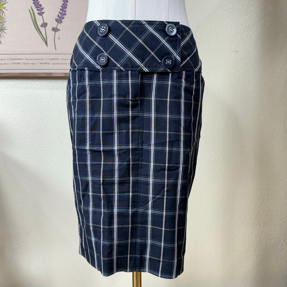 Vtg 90s Y2k Plaid Pencil Skirt Heritage Academia Sexy Office Siren Corpcore XS